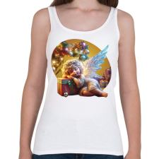 PRINTFASHION Karácsonyi angyal - Női atléta - Fehér női trikó