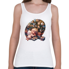 PRINTFASHION Karácsonyi angyal - Női atléta - Fehér női trikó