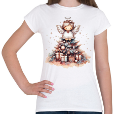 PRINTFASHION Karácsonyi angyal - Női póló - Fehér női póló