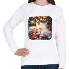 PRINTFASHION Karácsonyi angyal - Női pulóver - Fehér női pulóver, kardigán
