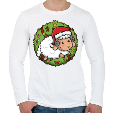 PRINTFASHION Karácsonyi bárány - Férfi hosszú ujjú póló - Fehér