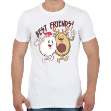 PRINTFASHION Karácsonyi barátok - Férfi póló - Fehér férfi póló