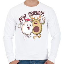 PRINTFASHION Karácsonyi barátok - Férfi pulóver - Fehér férfi pulóver, kardigán