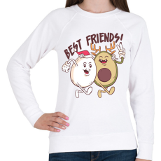 PRINTFASHION Karácsonyi barátok - Női pulóver - Fehér