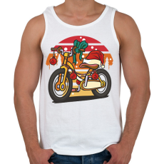 PRINTFASHION Karácsonyi bicikli - Férfi atléta - Fehér
