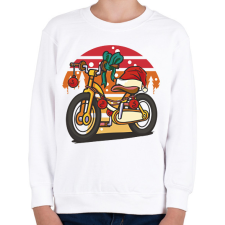 PRINTFASHION Karácsonyi bicikli - Gyerek pulóver - Fehér gyerek pulóver, kardigán