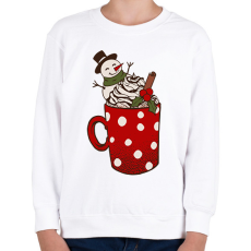 PRINTFASHION Karácsonyi bögre - Gyerek pulóver - Fehér