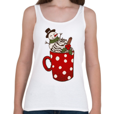 PRINTFASHION Karácsonyi bögre - Női atléta - Fehér női trikó