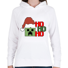 PRINTFASHION Karácsonyi creeper - Női kapucnis pulóver - Fehér női pulóver, kardigán