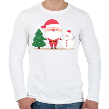 PRINTFASHION Karácsonyi csapat - Férfi hosszú ujjú póló - Fehér férfi póló