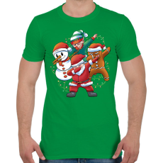 PRINTFASHION Karácsonyi csapat - Férfi póló - Zöld