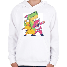 PRINTFASHION Karácsonyi csapat - Gyerek kapucnis pulóver - Fehér