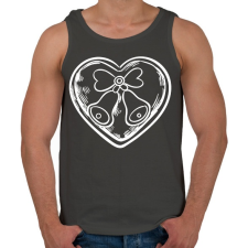 PRINTFASHION Karácsonyi csengős szív - Férfi atléta - Sötétszürke atléta, trikó