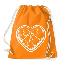 PRINTFASHION Karácsonyi csengős szív - Sportzsák, Tornazsák - Narancssárga tornazsák