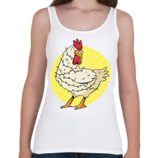 PRINTFASHION Karácsonyi csirke - Női atléta - Fehér