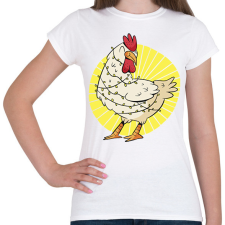 PRINTFASHION Karácsonyi csirke - Női póló - Fehér női póló