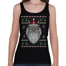 PRINTFASHION Karácsonyi csúny minta - viking  - Női atléta - Fekete