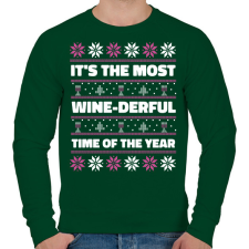 PRINTFASHION Karácsonyi csúnya pulcsi - Férfi pulóver - Sötétzöld férfi pulóver, kardigán