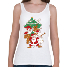PRINTFASHION Karácsonyi dab csapat - Női atléta - Fehér női trikó