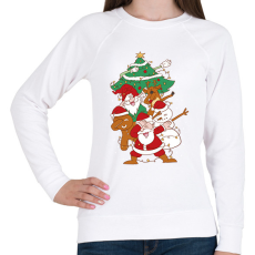PRINTFASHION Karácsonyi dab csapat - Női pulóver - Fehér