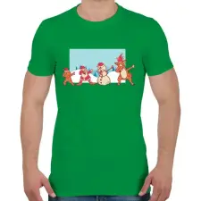 PRINTFASHION Karácsonyi dab - Férfi póló - Zöld férfi póló