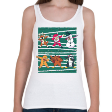 PRINTFASHION Karácsonyi dab - Női atléta - Fehér női trikó