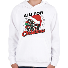 PRINTFASHION Karácsonyi darts - Gyerek kapucnis pulóver - Fehér gyerek pulóver, kardigán