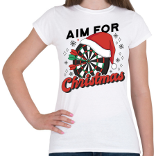 PRINTFASHION Karácsonyi darts - Női póló - Fehér női póló