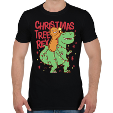 PRINTFASHION Karácsonyi dínó - Férfi póló - Fekete