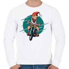 PRINTFASHION Karácsonyi dínó - Férfi pulóver - Fehér