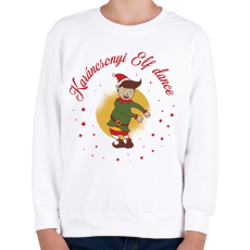 PRINTFASHION Karácsonyi - Elf dance - Gyerek pulóver - Fehér