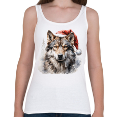 PRINTFASHION Karácsonyi farkas - Női atléta - Fehér