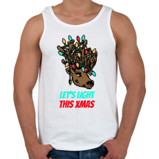 PRINTFASHION Karácsonyi fények - Férfi atléta - Fehér