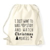 PRINTFASHION Karácsonyi filmek és sütés - Sportzsák, Tornazsák - Natúr