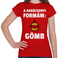 PRINTFASHION KARÁCSONYI FORMÁM - Női póló - Piros női póló