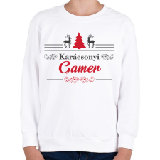 PRINTFASHION Karácsonyi gamer - Gyerek pulóver - Fehér gyerek pulóver, kardigán