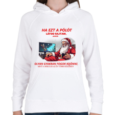 PRINTFASHION karácsonyi gamer póló - Női kapucnis pulóver - Fehér női pulóver, kardigán