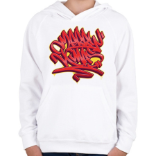 PRINTFASHION Karácsonyi graffiti - Gyerek kapucnis pulóver - Fehér gyerek pulóver, kardigán