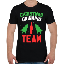 PRINTFASHION Karácsonyi ivászat - Férfi póló - Fekete férfi póló