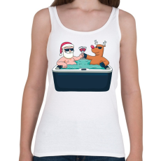 PRINTFASHION Karácsonyi jacuzzi - Női atléta - Fehér