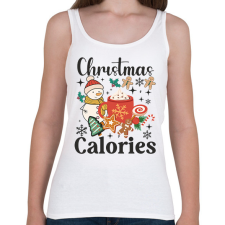 PRINTFASHION Karácsonyi kalória - Női atléta - Fehér női trikó