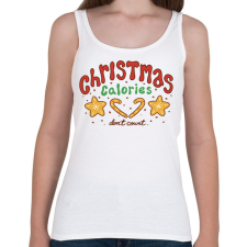 PRINTFASHION Karácsonyi kalóriák - Női atléta - Fehér női trikó