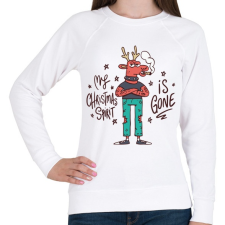 PRINTFASHION Karácsonyi kedv - kedvetlen - Női pulóver - Fehér női pulóver, kardigán