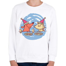 PRINTFASHION Karácsonyi kedvencek - Gyerek pulóver - Fehér