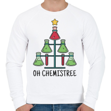 PRINTFASHION Karácsonyi kémia - Férfi pulóver - Fehér férfi pulóver, kardigán