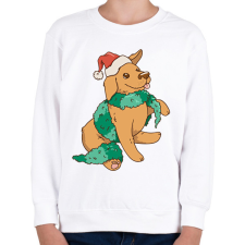 PRINTFASHION Karácsonyi kutya - Gyerek pulóver - Fehér gyerek pulóver, kardigán
