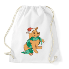 PRINTFASHION Karácsonyi kutya - Sportzsák, Tornazsák - Fehér tornazsák