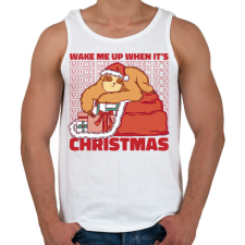 PRINTFASHION Karácsonyi lajhár - Férfi atléta - Fehér atléta, trikó