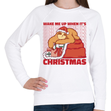 PRINTFASHION Karácsonyi lajhár - Női pulóver - Fehér