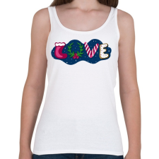 PRINTFASHION Karácsonyi love - Női atléta - Fehér női trikó